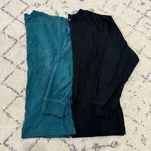 Uniqlo Long Sleeve Tee with Chest Pocket Shirt Top